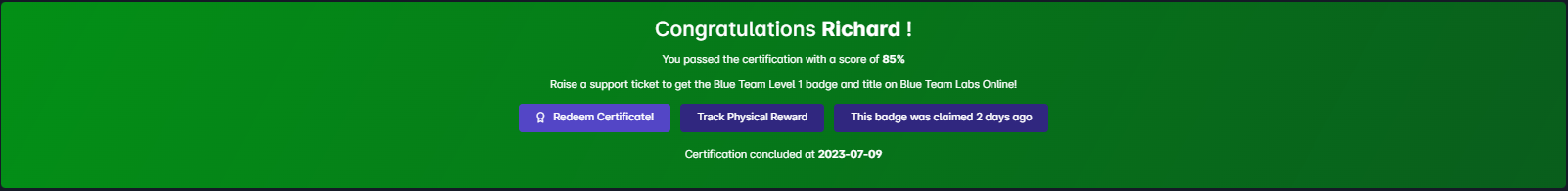 My Security Blue Team Level One Exam Experience — image 4
