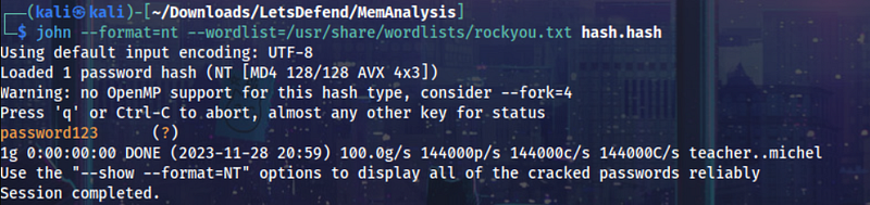 LetsDefend — Memory Analysis — image 10