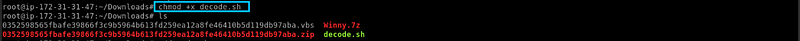 Making bash script executable.